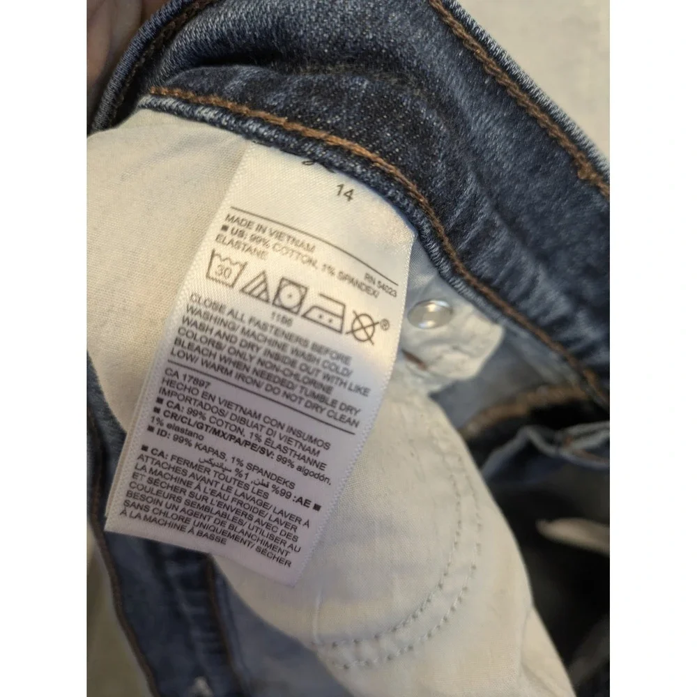 Old Navy Women's Mid Rise‎ Boyfriend Jeans Dark Wash Size 14